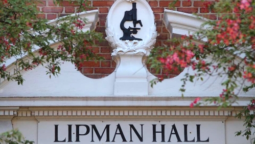 Front door of Lipman Hall