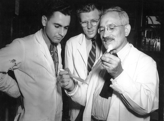 Selman Waksman, Albert Schatz, and Marty Reynolds